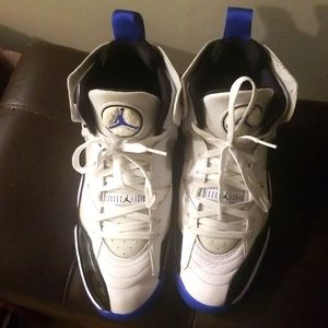 Air Jordan's 10.5 blue white and black